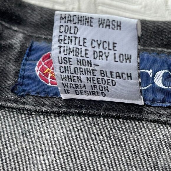 1990s Paco Rabanne LARGE Distressed Gray Denim Baggy Big Pocket Shirt Jacket - Picture 6 of 8